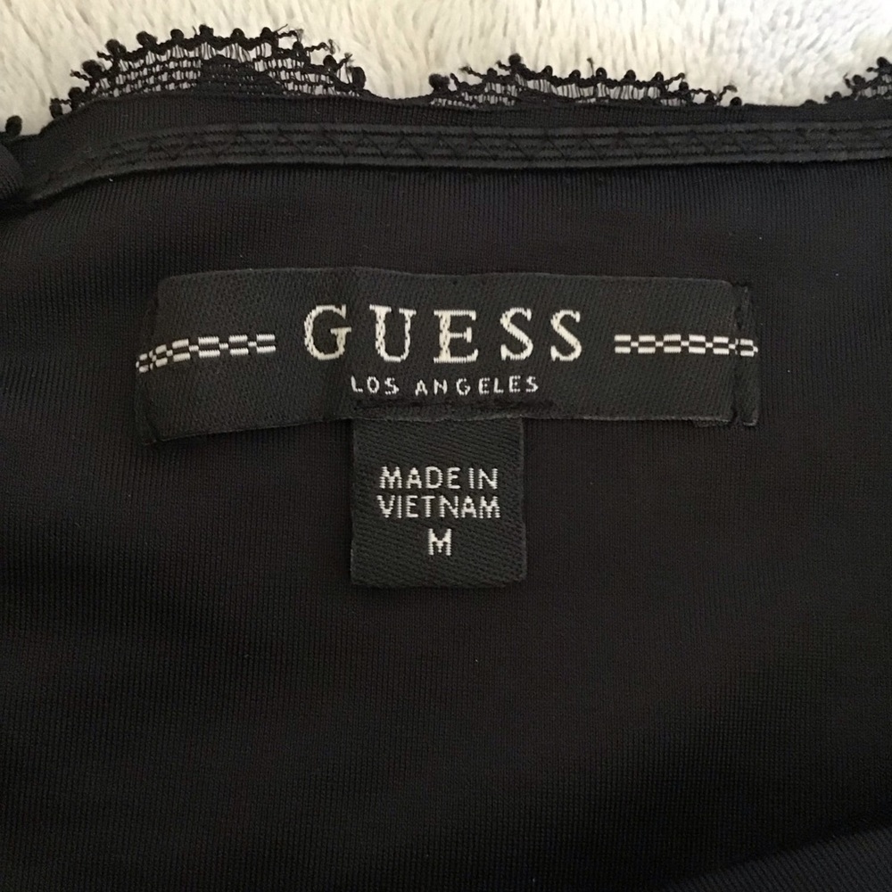 Guess Women's Raquel Elegant Black Beautiful Lined Mini Dress Size M - Picture 12 of 15